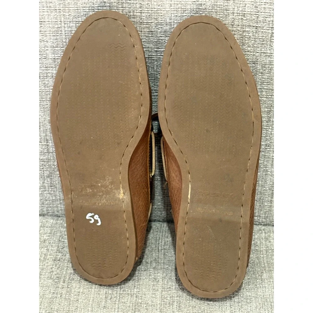Sperry Gold Cup Authentic  Brown Leather Boat Shoes Classic Deck 10.5